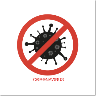 Black coronavirus sign Posters and Art